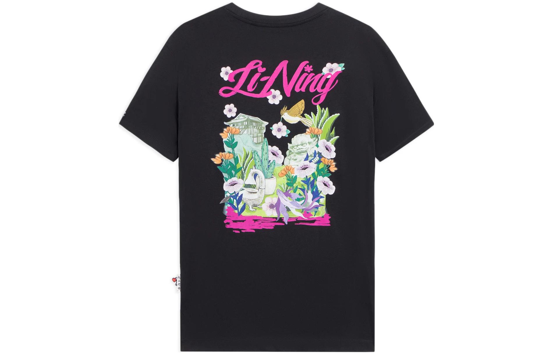 Li Ning Sports Trendy Collection T Shirt Women s Black AHSS314-2 XL