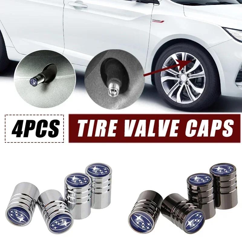 4PCS Alloy Car Tire Valve Caps Tyre Wheel Air Cover for Subaru Forester Ascent BRZ Crosstrek Exiga Legacy Levorg Outback Tribeca Z15