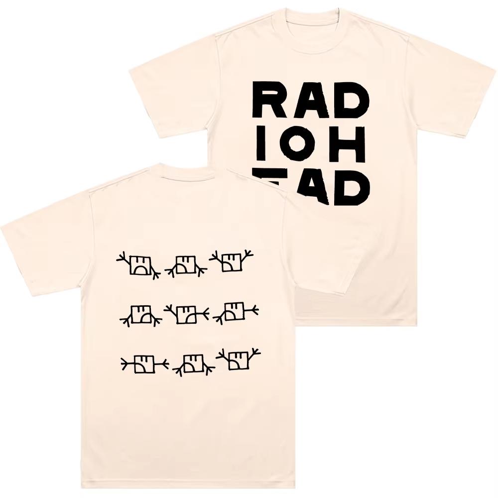 Radiohead Semaphore T-shirt Alternative Rock Band Cotton Long Short Sleeves Male Tops Clothing Women Men Vintage Casual T Shirts