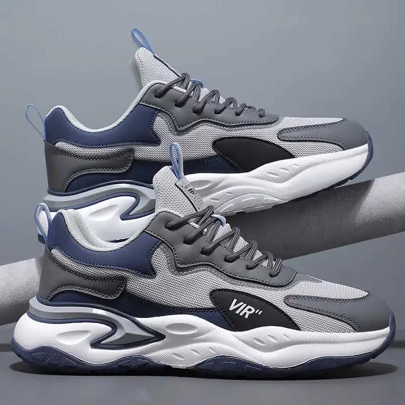 Fashion Round Tip Spring-autumn White Sport Shoes Man Vulcanize Men's Sapatenis Men's Sports Shoes Sneakers Casuall Ternis