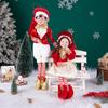 Red-White-Gold Christmas Elf Doll Set
