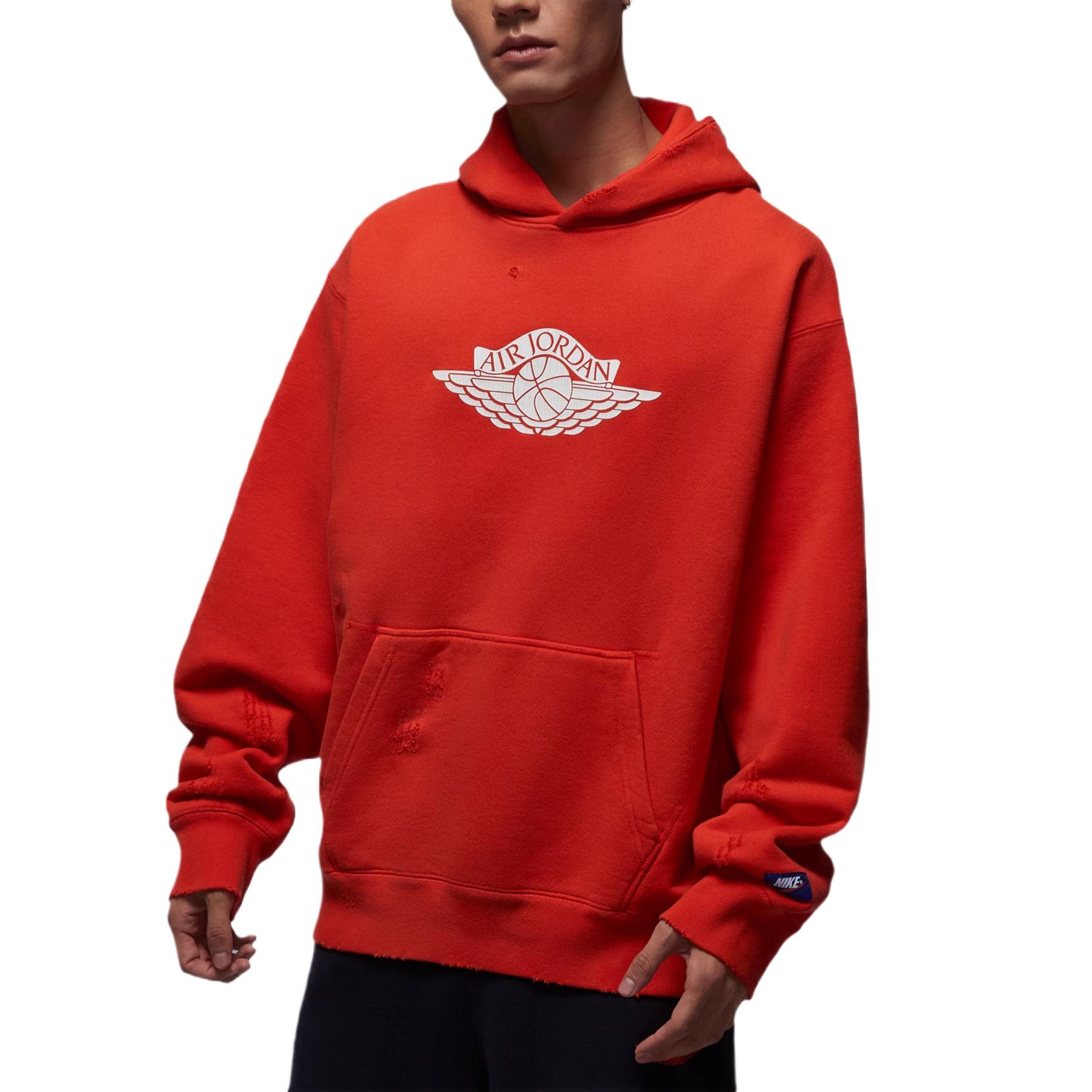 Jordan Flight Heritage Fleece Hoodie University Red Men s IB3004-673 L