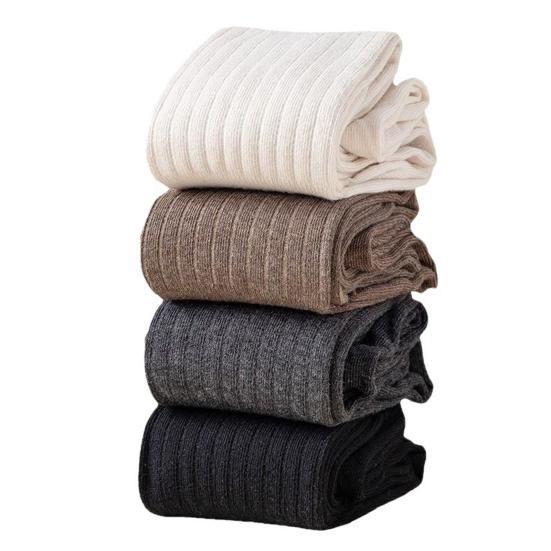 Women Slouchy Over-the-knee Socks Soft Cotton Stretch Thigh High Socks Ribbed Scrunch Tall Boot Socks for Girls