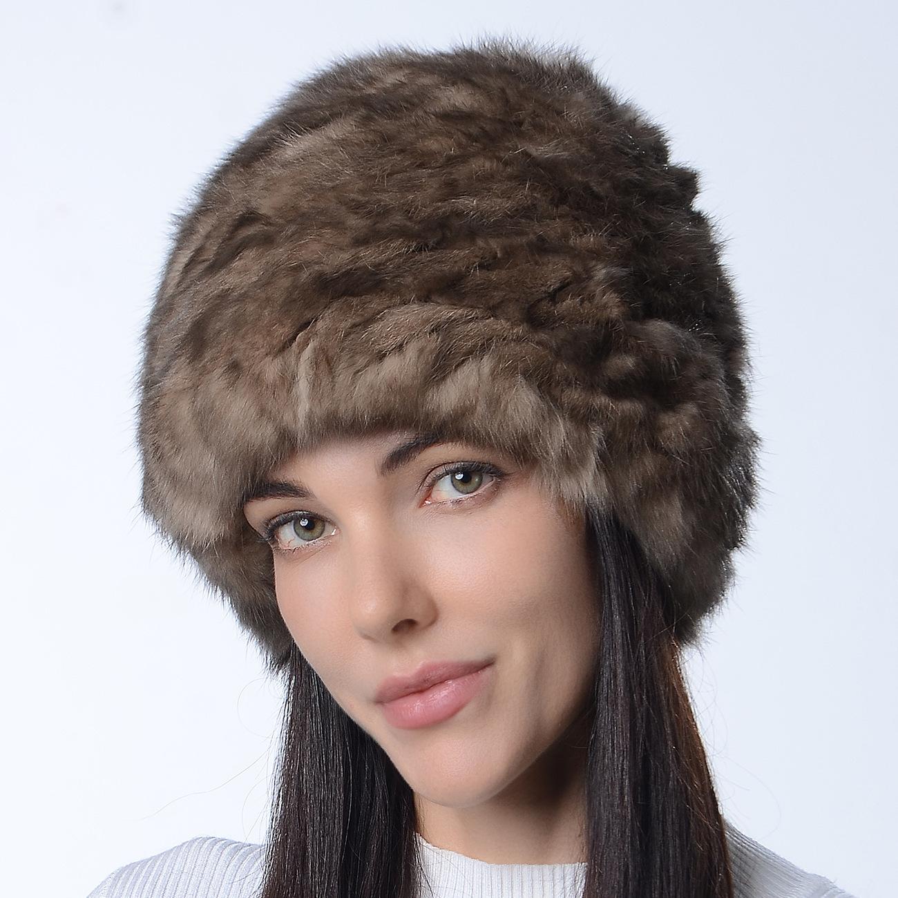 2026 New Imitation Rabbit Fur Hat Autumn And Winter Thick Woolen Hat