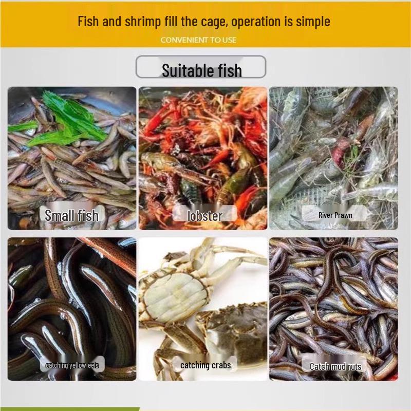 Thickened Folding Fishing Cage: For Shrimp, Lobster, Loach, and River Catch