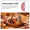 Basket Liner Replacement Lace Trim Insert Cloth Cover for Wicker Rattan Basket Farmhouse Decorative Lining for Picnic Storage