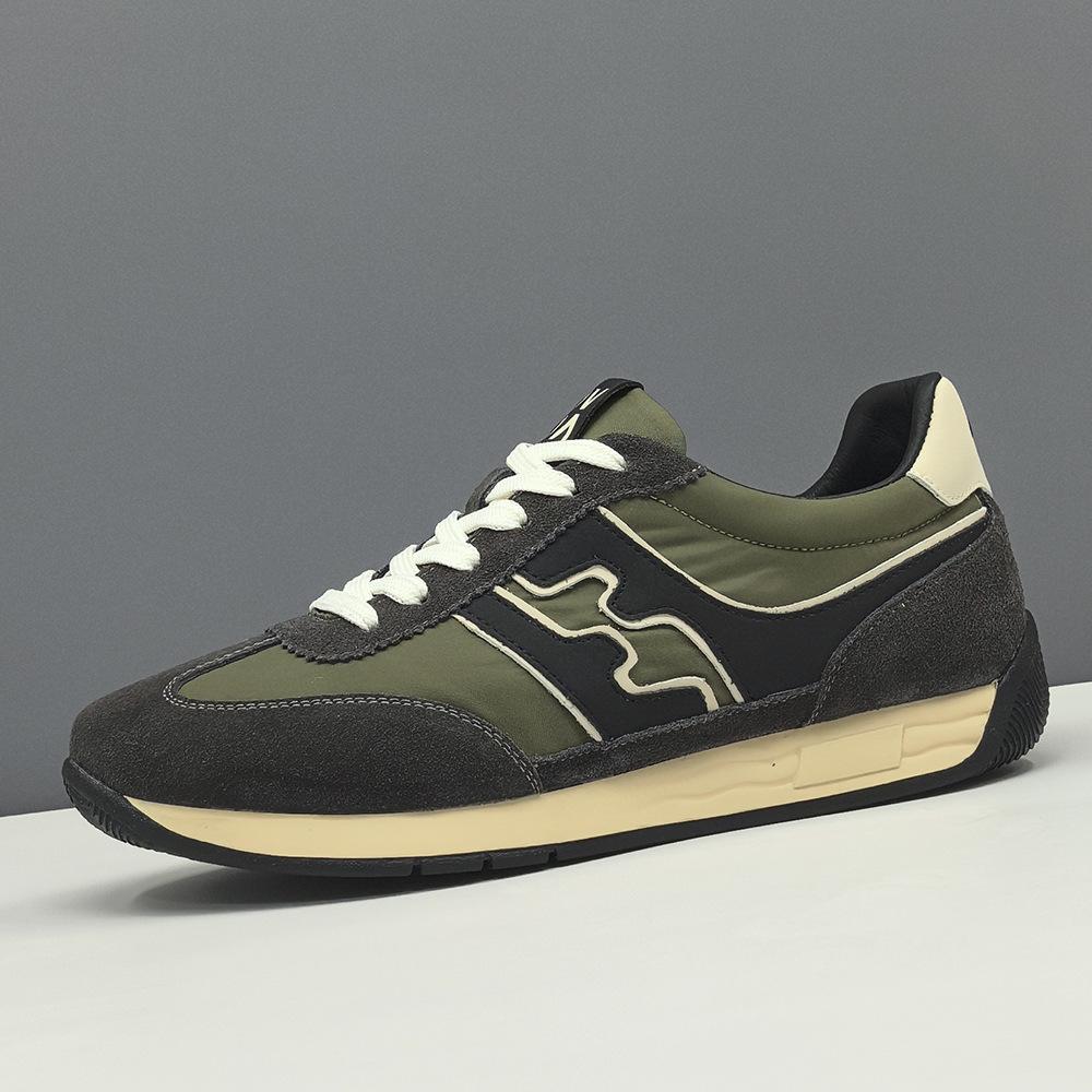Spring and summer breathable casual shoes leather high-end raw sports shoes niche trendy shoes 38
