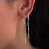1 Pair or 2 Pair Silver Gold Chain Threader Earrings Gold Earrings Dangle Earrings Gold Jewelry Edgy Earrings Drop Earrings for Gifts 18cm/7\
