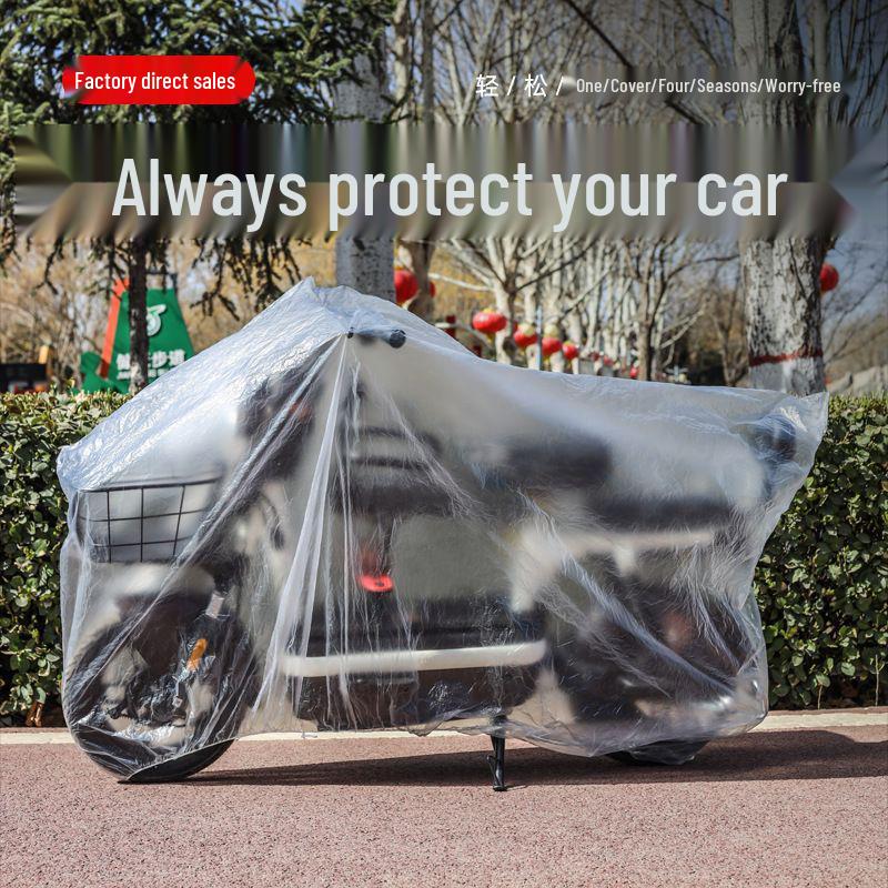 Universal Sun & Rainproof Motorcycle Cover - Thickened Oxford Cloth for Electric & Battery Vehicles
