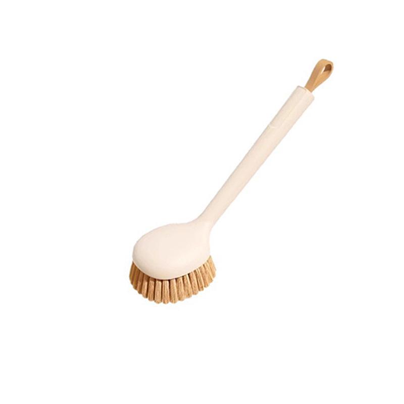 Non-Damaging Long Handle Kitchen Scrubbing Brush for Non-Stick Pans белый