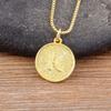 Nidin New Trendy Initial 26 Letters Pendant Charm Name Necklaces Cubic Zirconia Statement Jewelry Party Gifts For Women Men