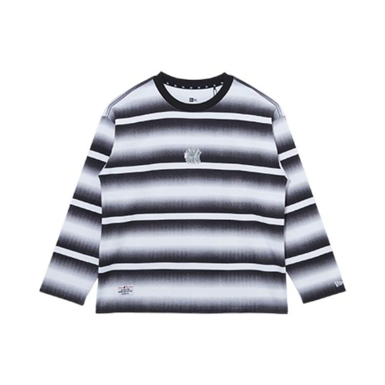 New Era SS22 MLB Color Block Gradient Striped Crew Neck Long Sleeve T-Shirt Unisex Tops 13095658
