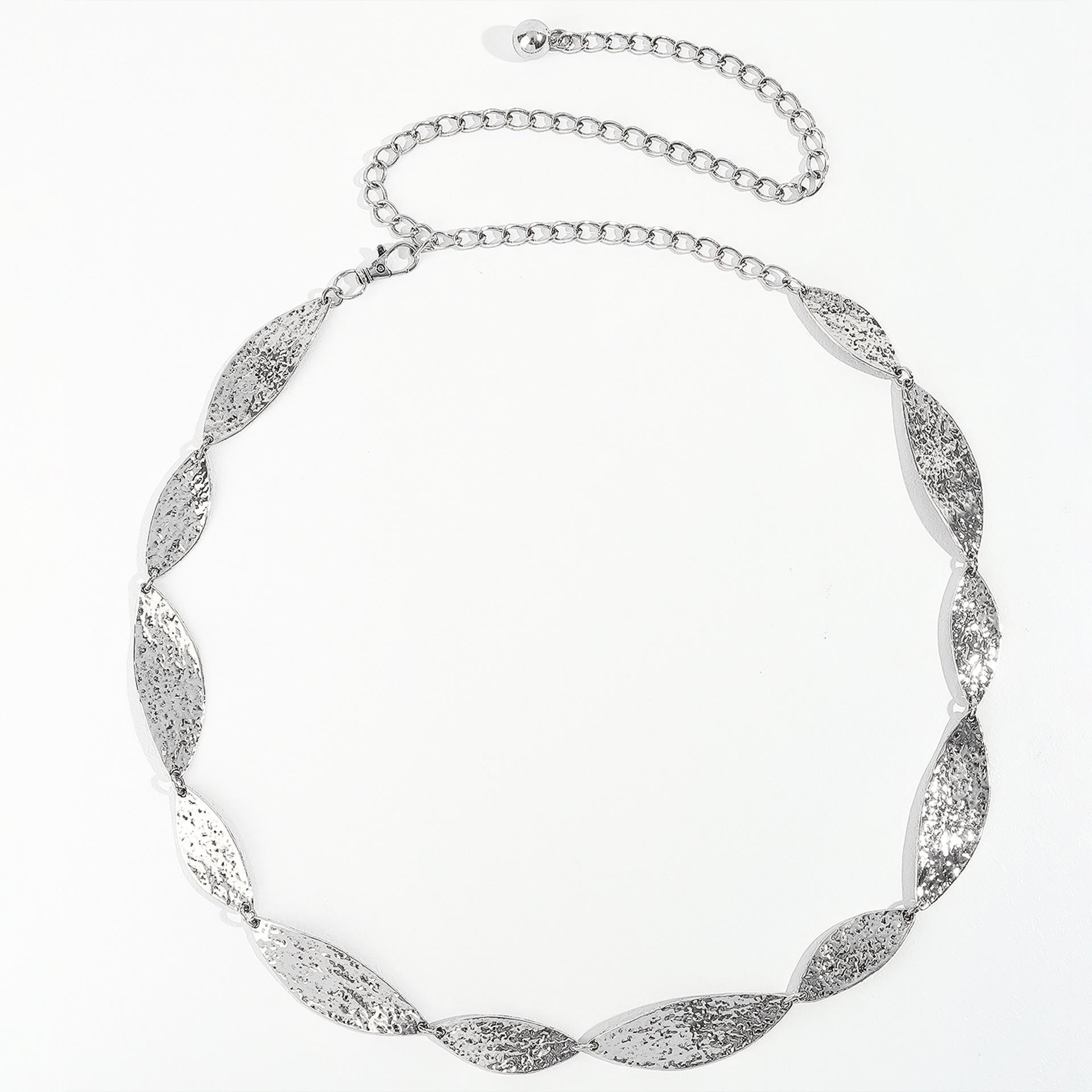 

Women s Retro Metal Waist Chain with Leaf Splice