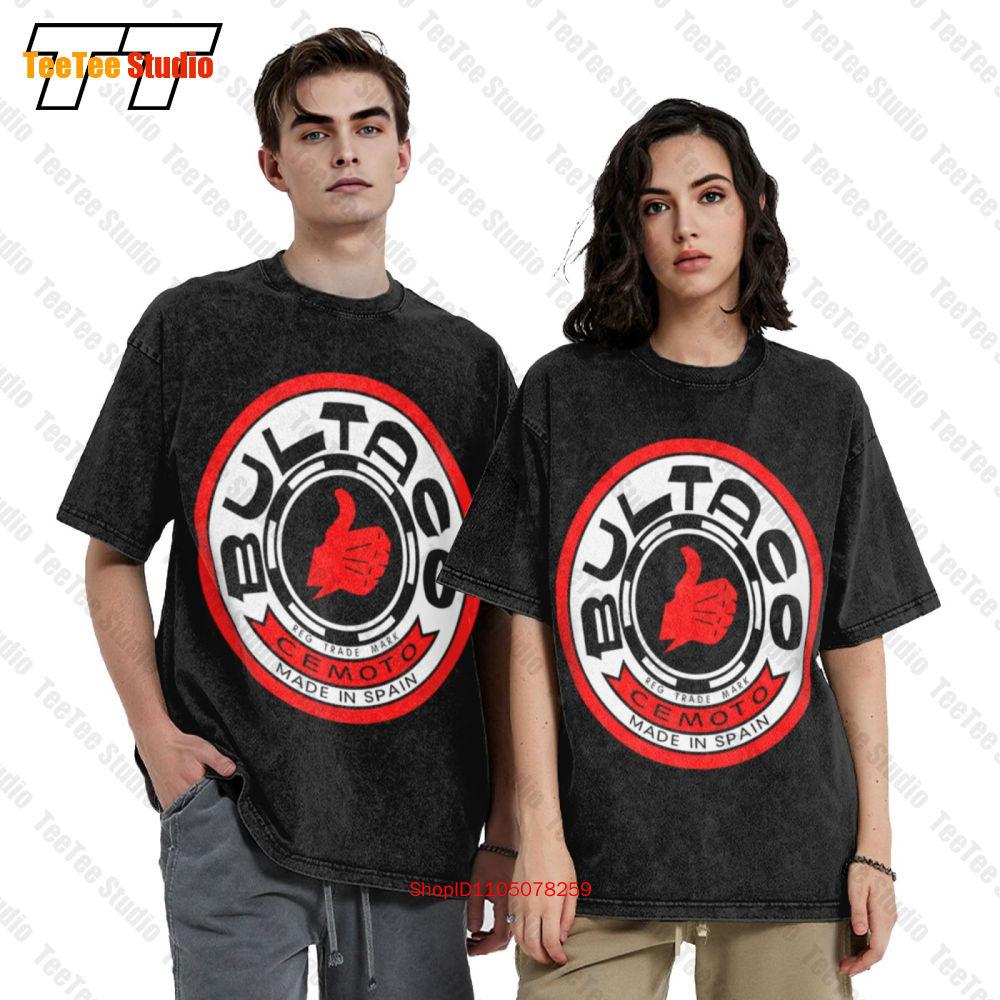 Bultaco Round Style Motorcycle Printed In Oversized TShirt WZH S