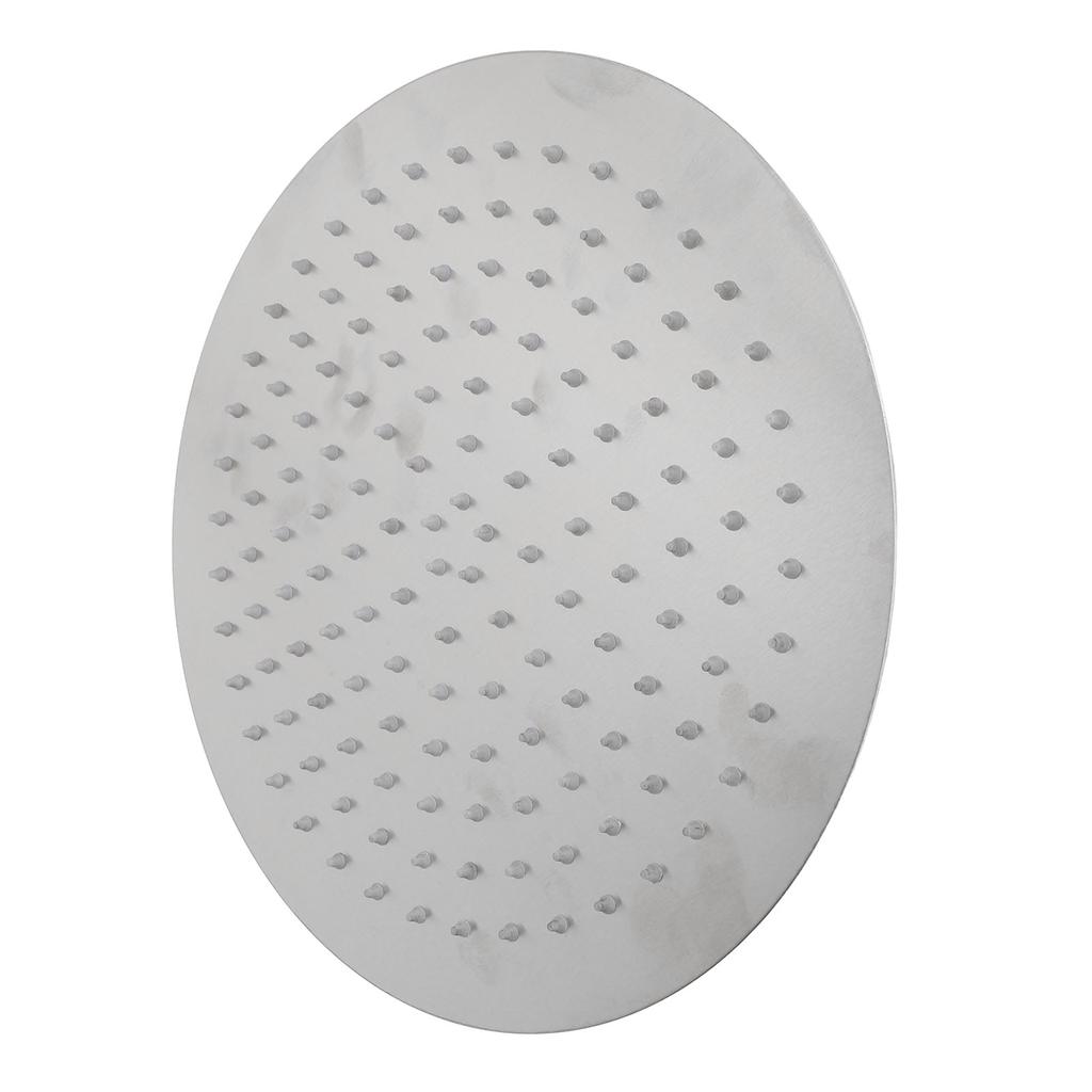 Rain Shower Head 12 Inch Stainless Steel G1/2 Thread Ultra Thin High Pressure Round Rainfall Shower