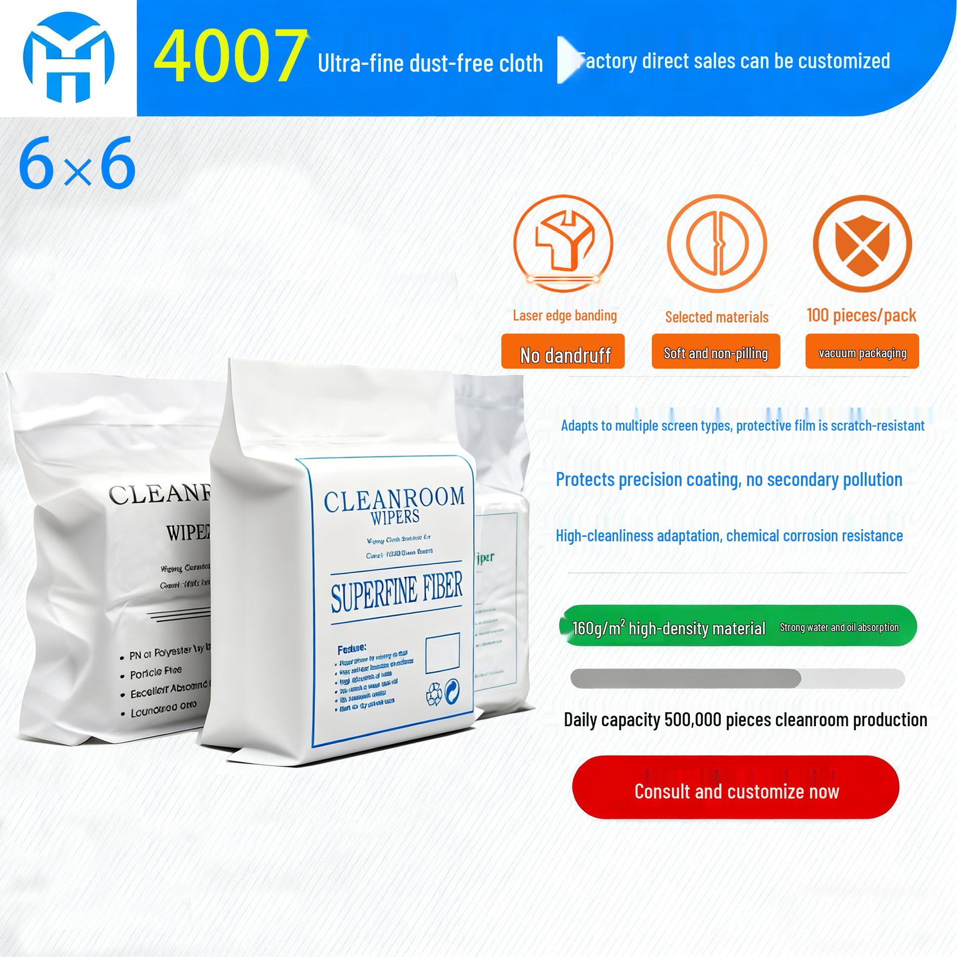 

Безворсовые ультратонкие салфетки для чистки камер и экранов 6x6 cm