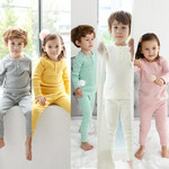 Children's Gold Velvet Pajamas - Autumn/Winter Homewear for Boys and Girls