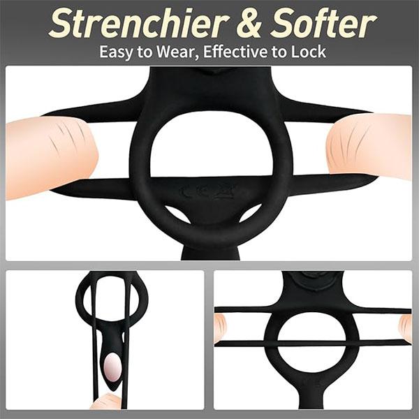 Vibrating Cock Ring for Couples,Penis Ring with 9 Modes Male Vibrator Sex Toy with APP Control Perineum,Nipple,Rose Clitorals Stimulator