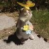 Solar Rabbit Statue: Creative Cartoon Garden Ornament for Courtyard Landscaping