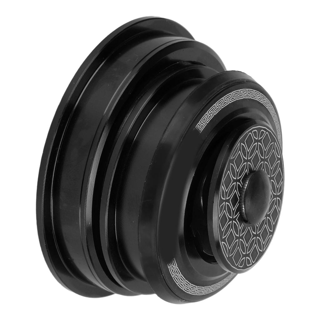 Viaron Bicycle Bearing Headset Aluminum Alloy Mountain Bike Stem Headset for Cone Straight Tube ForkBlack