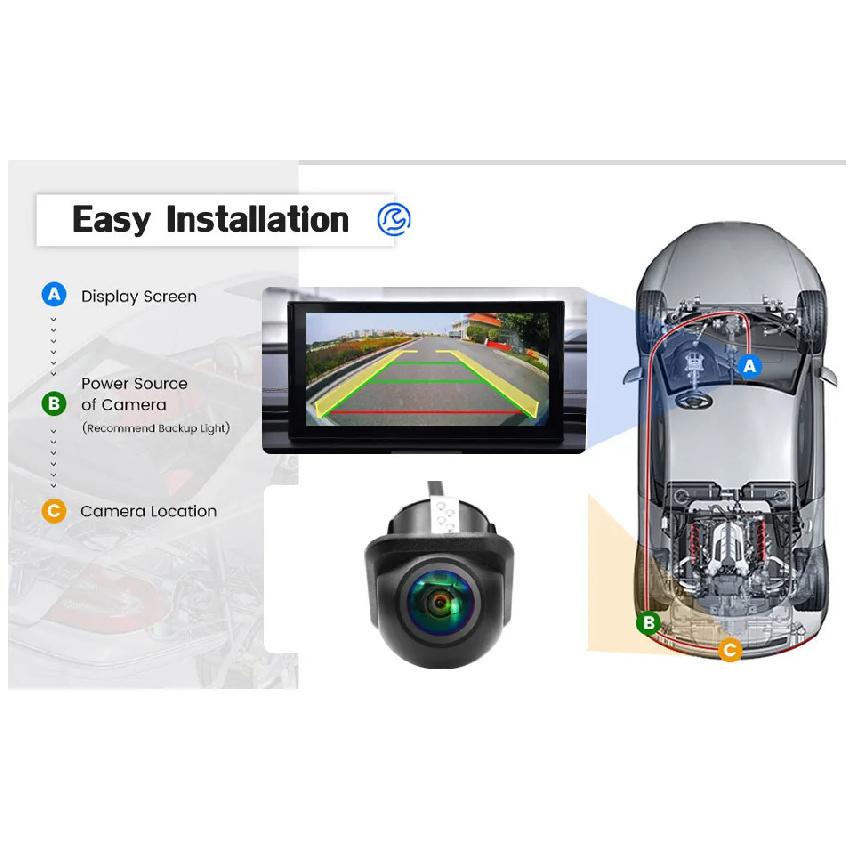 AHD 1080P Car Rear View Camera Fisheye Lens Night Vision Waterproof Universal Vehicle Reverse Blackup Camera AHD dynamic
