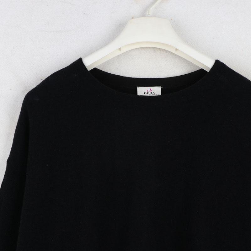 Sunshine House Autumn and Winter Export European and American plus Size Women's Clothes round Neck Loose Long Sleeves Knitwear Wool Blend Sweater