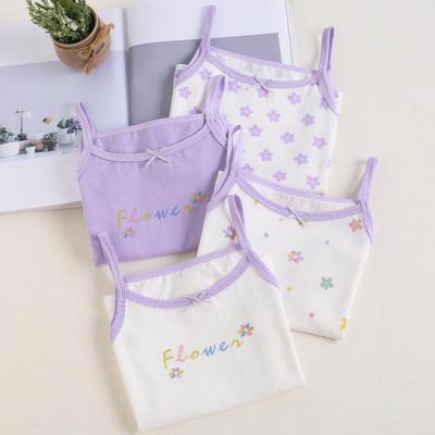 Girls' Cotton Summer Vest - Soft Korean Sling for Children