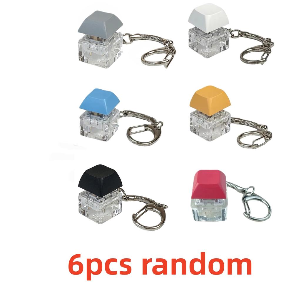 6/12 Stück Tastenkappe Clicker Fidget Spielzeug Tragbarer Schlüsselanhänger Erwachsener Büro Stressabbau Lustiges Fingerspitzen Dekompressions Gadget