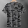 Men's Casual Lightweight Quick-drying Short-sleeved T-shirt - Men's Round-neck Camouflage Breathable Sweat-absorbing Cool-feeling T-shirt