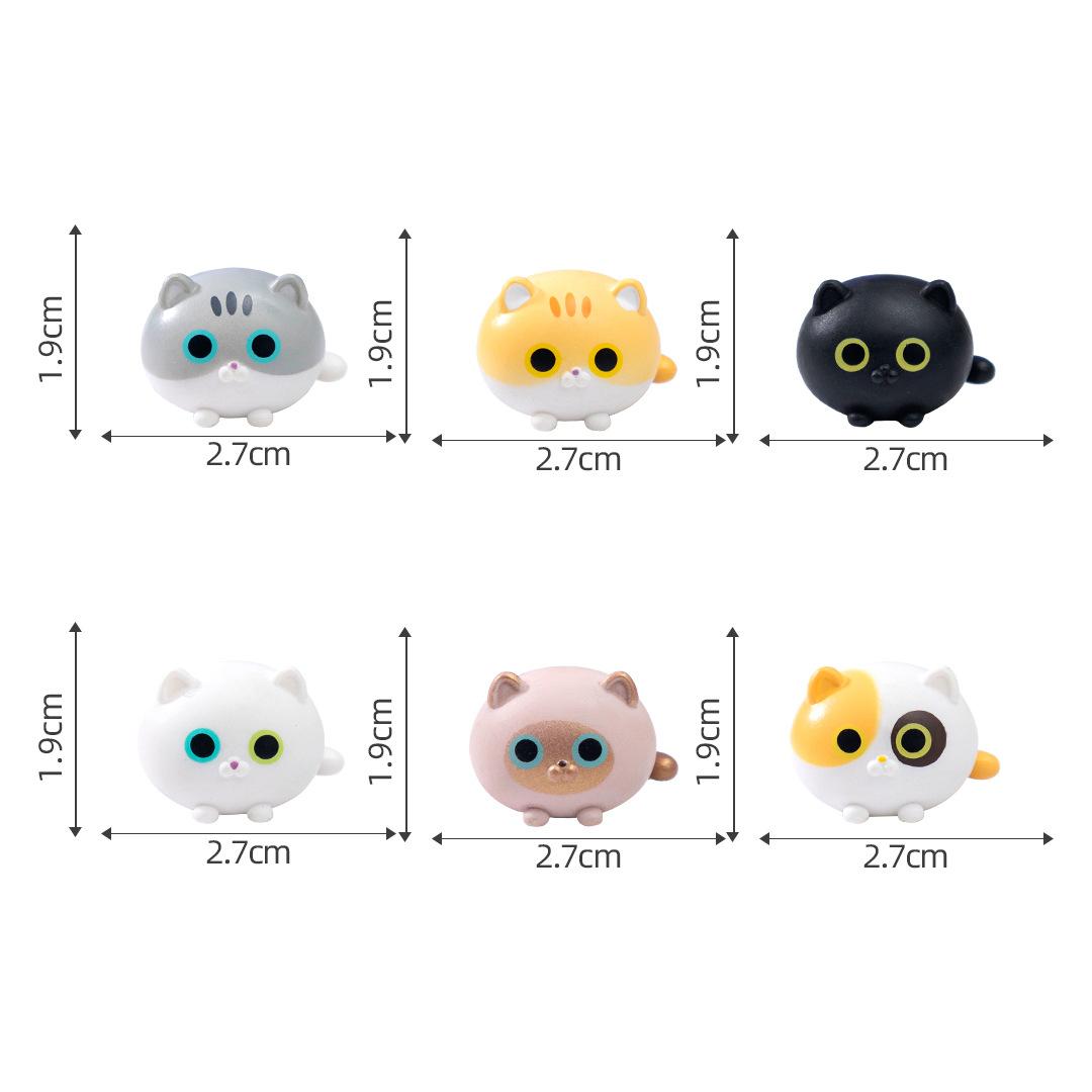

Car Cat Figures, Mini Car Decor Cats, Set of 6 Resin Calico Figurines for Dashboard, 2cm Cute Cats Ornament Accessory for girl