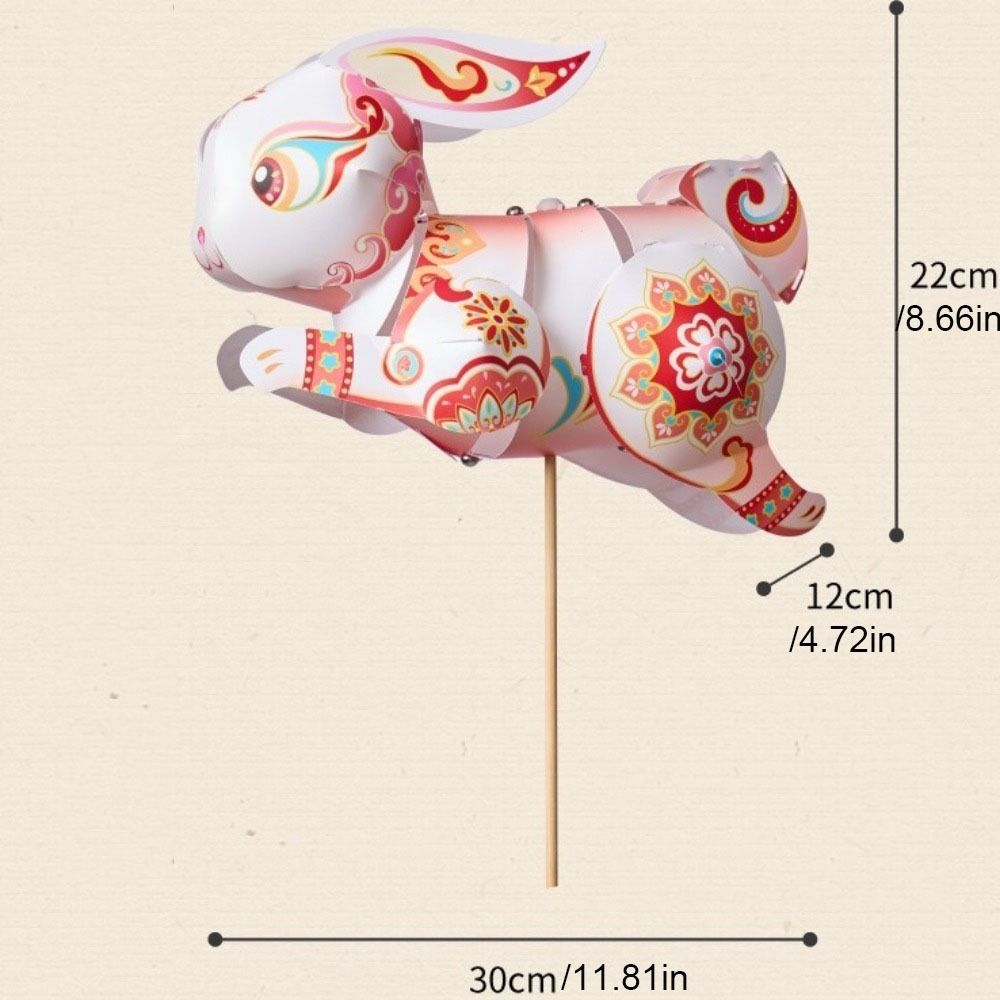 Handmade Handheld Rabbit Lantern Flying Rabbit Mid-Autumn Festival Lantern  Kids Gift