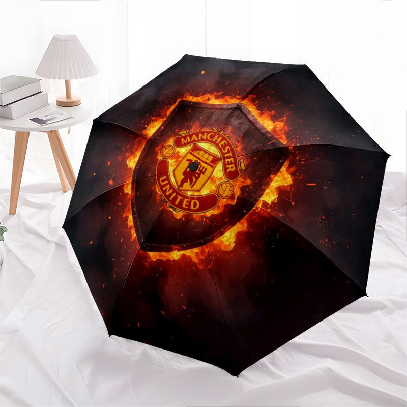 Man United3pattern, automatic folding umbrella, portable and foldable design, 8 ribs, a Christmas or birthday gift.