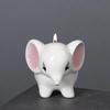 Ceramic Elephant Candle Holder Aromatherapy Candle Jar Vessel Home Desktop Decorative Ornament for Indoor Fragrance