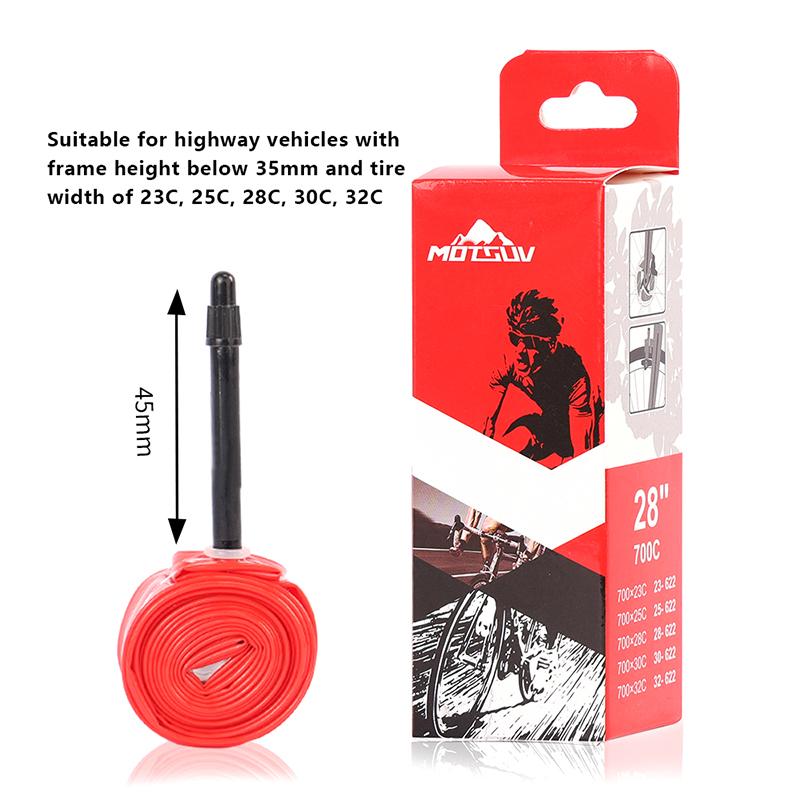 

33G Велосипедная камера 700 X 18 25 28 32C Шоссейный велосипед Материал ТПУ Камера Покрышка 45/65/85 мм Длина Французский ниппель 45mm