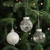 6 Stück Neue Kunststoff Weihnachtskugel Anhänger 6cm Wiederverwendbarer Weihnachtsbaum Anhänger Weihnachtsbaumschmuck Frohe Weihnachten
