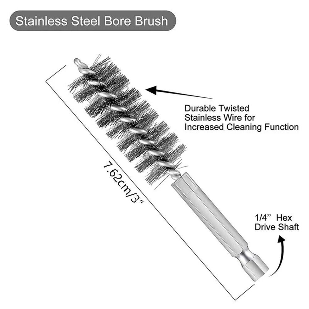 Specifications Convenient Wire Pipe Brush Wire Brush Hexagonal Rod Set Electric Drilling Brushes