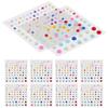 50 Sheets Decorative Face Gems Stickers 5.20X5.20X0.30CM Colorful Design Self-Adhesive Ideal For Halloween And Music Festivals