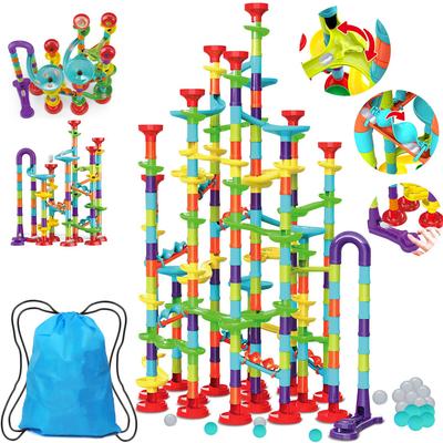 Jecimco 351-Piece Bead Coaster Set, Educational Slope Toy, Marble Looping Set for Kids, DIY Building Blocks, Indoor Play, Birthday Gift for Boys and