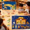 For Kids' DIY Felt Nativity Scene Craft Kit Christmas Ornament Set with Complete Materials for Creative Holiday Activities
