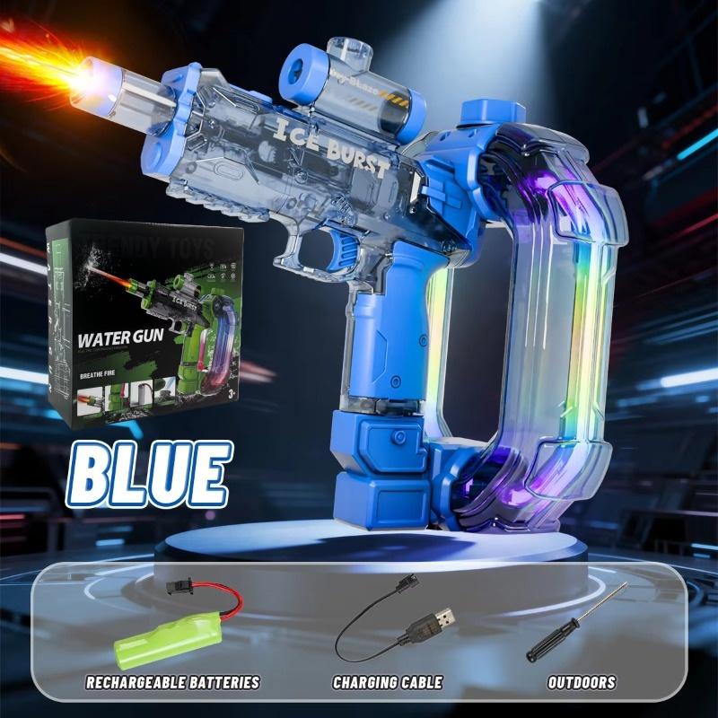 Children Electric Water Gun Toys Summer Outdoor Shooting Games Kids Beach Automatic Water Squirt Gun With Lights Sound Effects