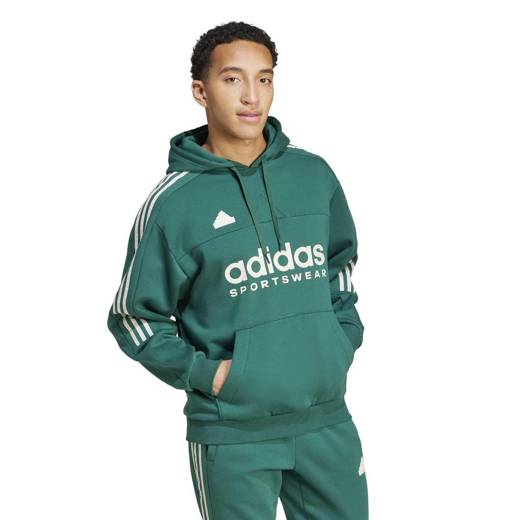 Adidas Tyro College Fleece-Lined Sweatshirt, Men's JSO38, Green/Alumina (IW5938)