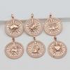 Purple Gold-Plated Rose Gold 18K Leo Pendant Twelve Constellations Classic