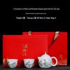 Chaxun High-End Ceramic Xishi Teapot Set with Blue Landscape Painting