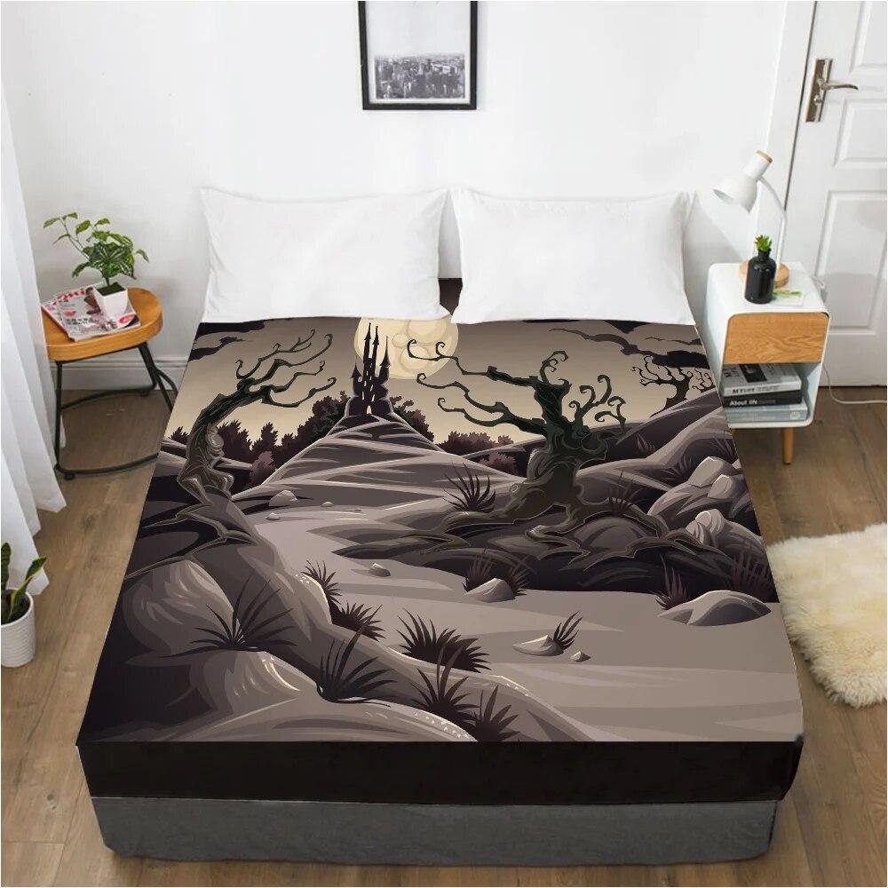 Cartoon Hallowmas Children's Elastic fitted sheet bed sheet With An Elastic Band Mattress Cover Bed cover for kids scarecrow