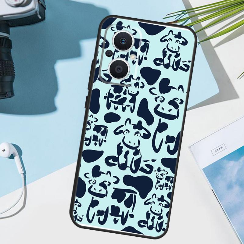 Cartoon Cute Cow Spots Cover For OPPO Reno 14 Pro 10 11 12 13 14F 13F 12F 11F 7 8 Lite OPPO Find X9 X6 X5 X8 Pro Case