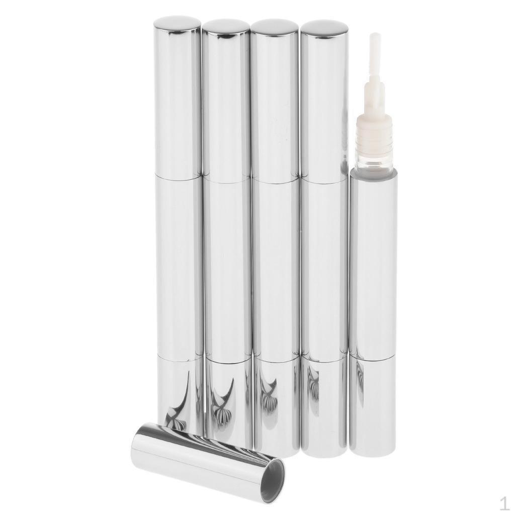 

3ml/5ml Aluminum Empty Twist Pen Cosmetic Cuticle Oil Container Liquid Nail Polish Tubes 5 Pack 3ml