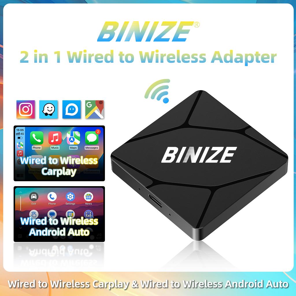 Binize Wireless CarPlay Adapter USB Dongle for Factory / OEM Cars Support Wired CarPlay  ( Wired To Wirless Carplay Adapter)