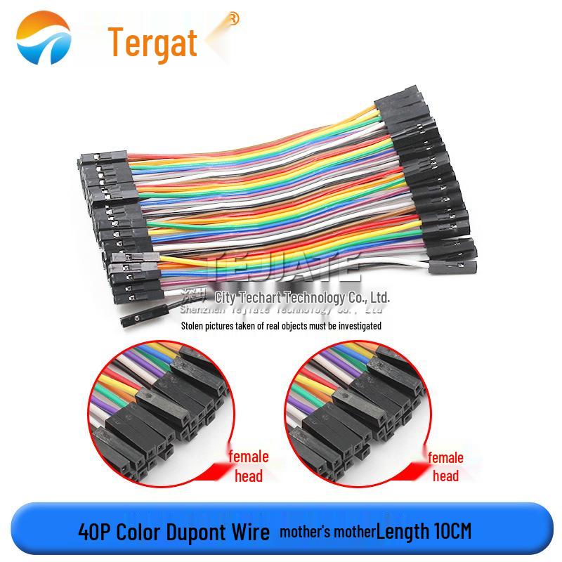 40P Color DuPont Jumper Cables - Female/Female, Male/Female, Male/Male - 10/15/20/30/40CM Lengths