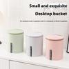 Desktop Garbage Can Household Thickened PP Simple Flip Cover Storage Bucket Mini Trash Can Waste Collection Box Household Suppli