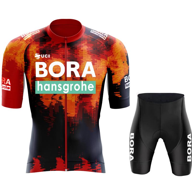 Uniforme da Ciclismo UCI BORA Abbigliamento Uomo Uomo Estate 2026 Set Maglia Pantaloncini Abbigliamento Bicicletta Salopette Abbigliamento Bici Maglia Pantaloni Mtb Ciclismo